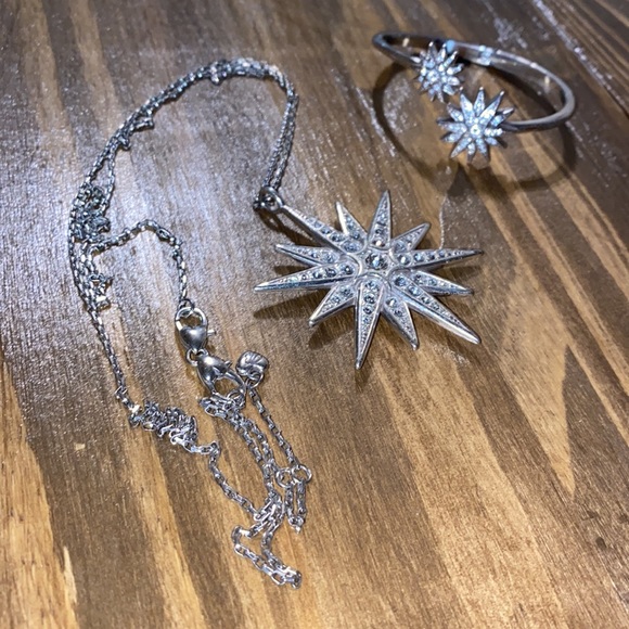 VNTG Brighton Star Necklace & bracelet silver tone long style Retro Classic # A - Picture 15 of 16